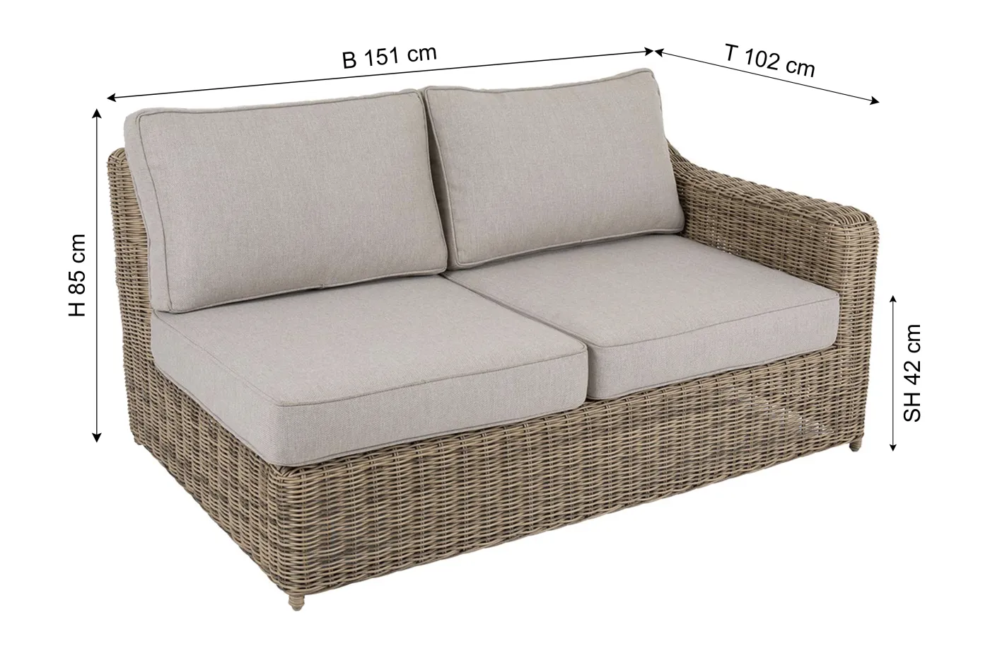 BRAFAB Gartensofa-Set GLENDON