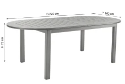 BRAFAB Gartentisch LOMMA ELIPSE