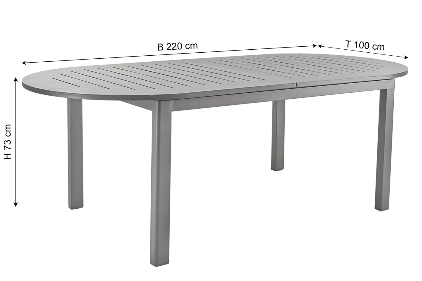 BRAFAB Gartentisch LOMMA ELIPSE