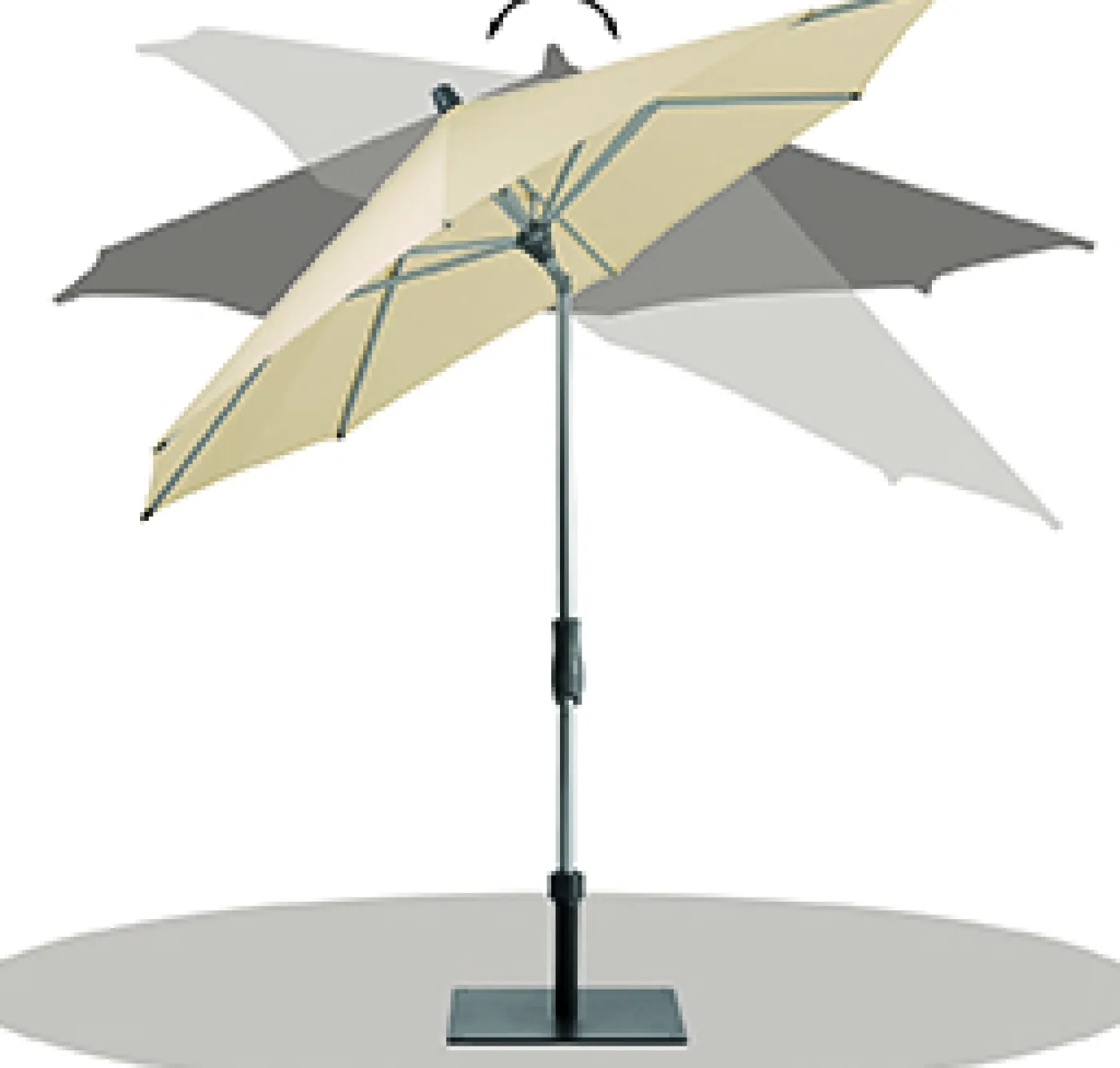 GLATZ Sonnenschirm ALU TWIST