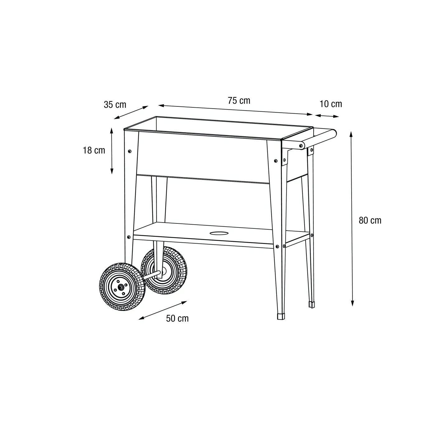 HERSTERA Garden Trolley URBAN