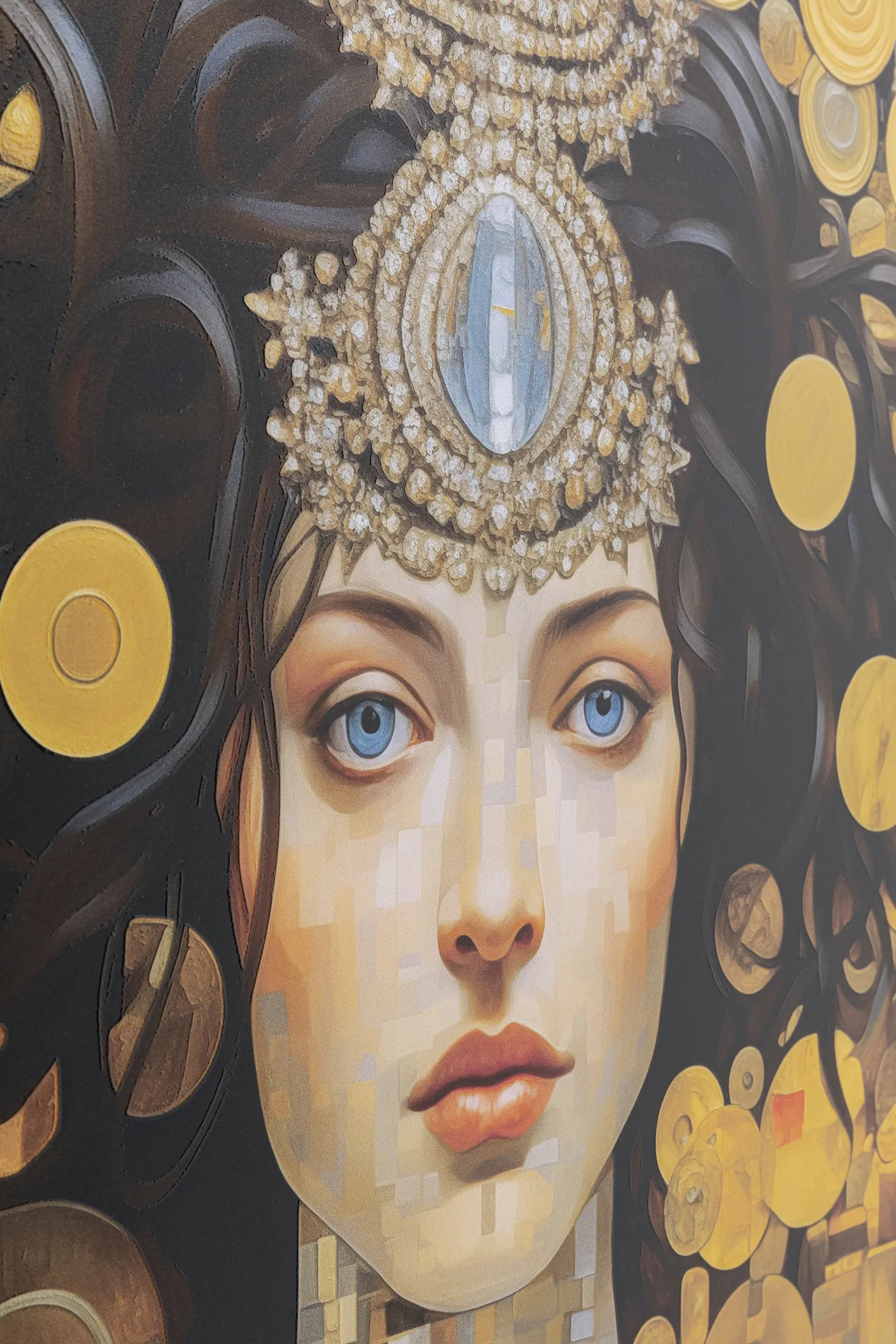 KARE Glasbild ART NOUVEAU LADY 3D