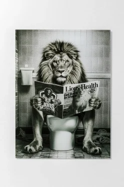 KARE Glasbild BATH LION