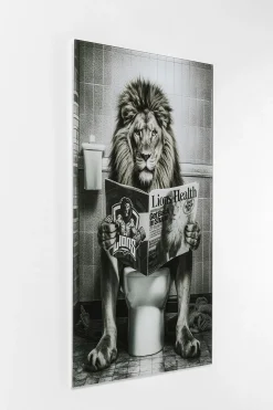 KARE Glasbild BATH LION