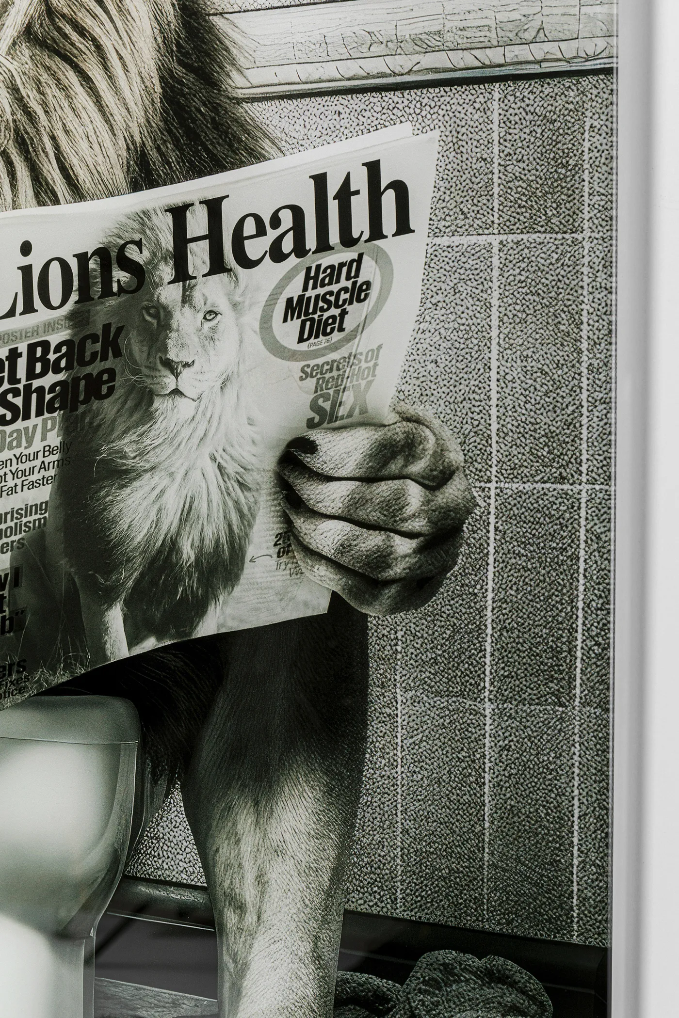 KARE Glasbild BATH LION