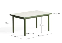 KAVE HOME Beistelltisch Outdoor MAURINA