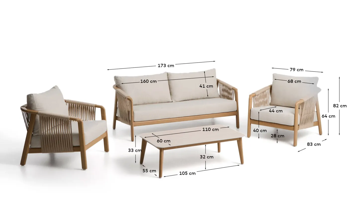 KAVE HOME Gartenlounge-Set SIRTE