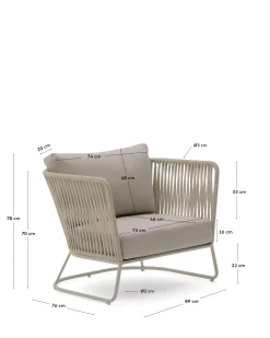 KAVE HOME Gartensessel SACONCA