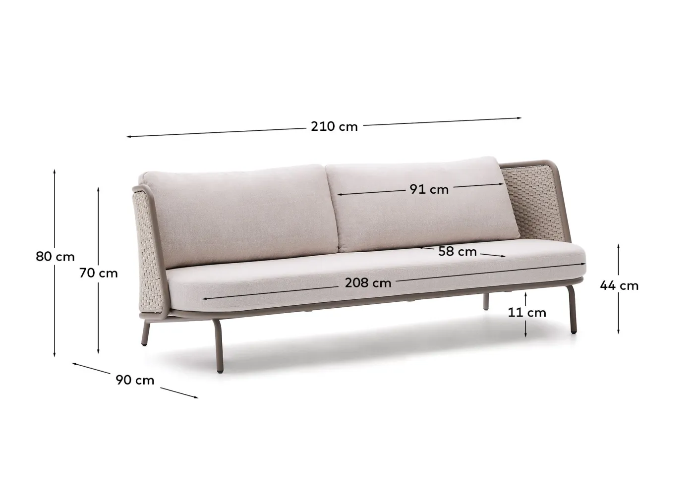 KAVE HOME Gartensofa SEDALIS