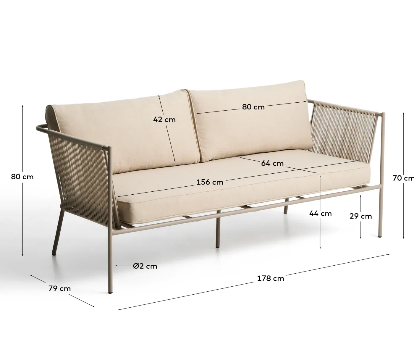 KAVE HOME Gartensofa ZIVIA