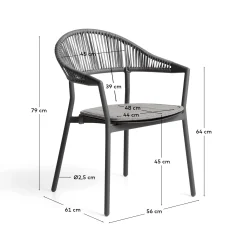 KAVE HOME Gartenstuhl ALIMIA