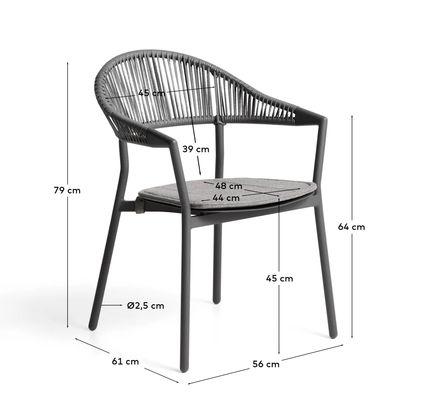 KAVE HOME Gartenstuhl ALIMIA