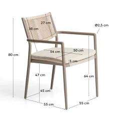 KAVE HOME Gartenstuhl ARGASI