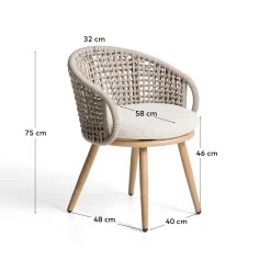 KAVE HOME Gartenstuhl LIDARIO