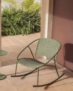 KAVE HOME Schaukelstuhl Outdoor ATRANI