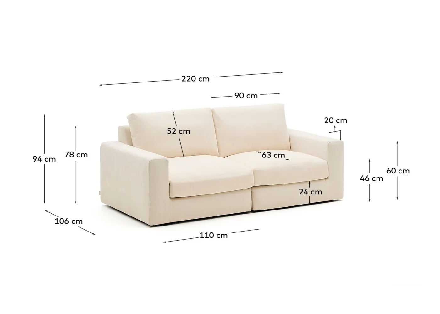 KAVE HOME Sofa ALEA