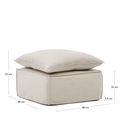 KAVE HOME Sofahocker ANARELA