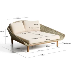 KAVE HOME Sonnenliege OLBIA