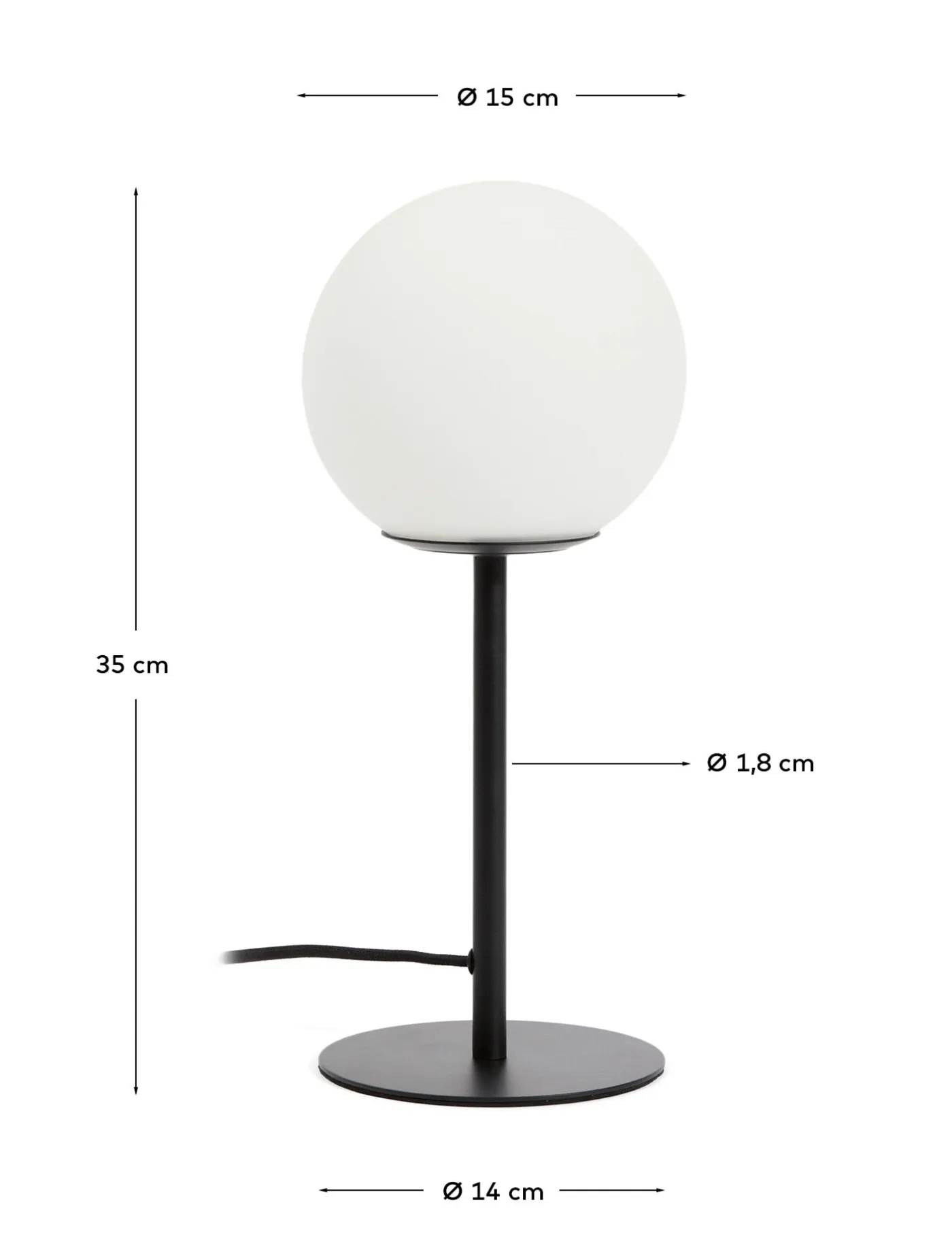 KAVE HOME Tischlampe BRISIA