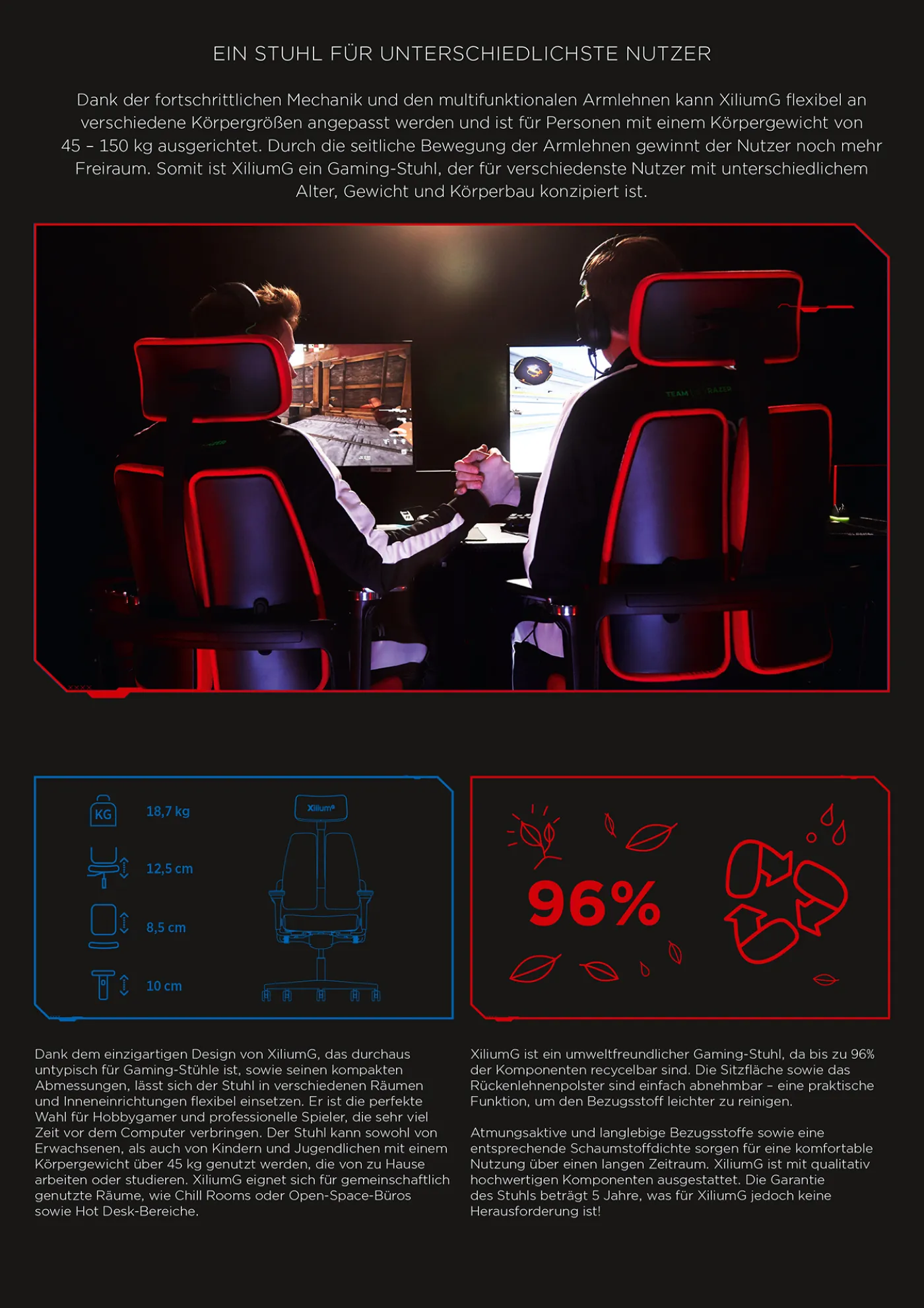 NOWY STYL Gaming Stuhl XILIUM G