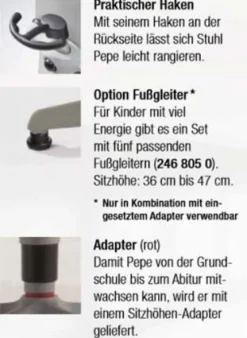 PAIDI Kinder-Schreibtischstuhl PEPE