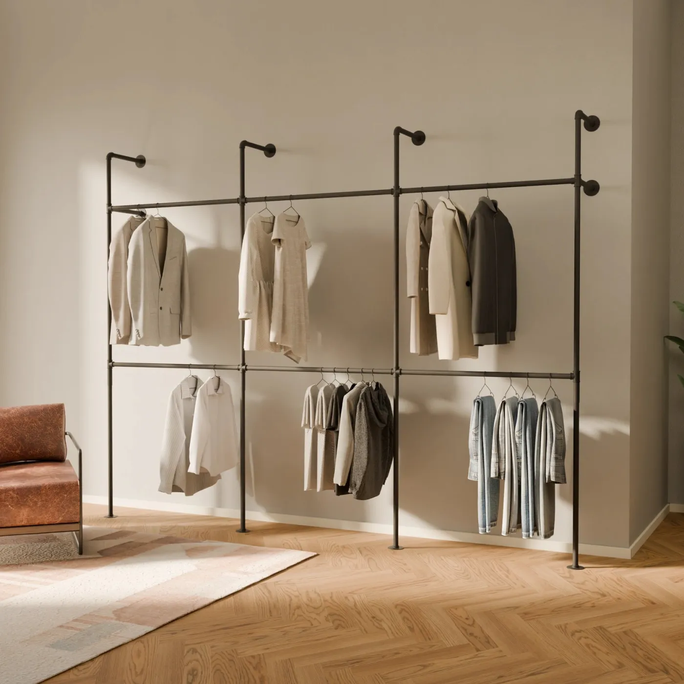 PAMO Kleiderstangensystem KIM DOUBLE 3