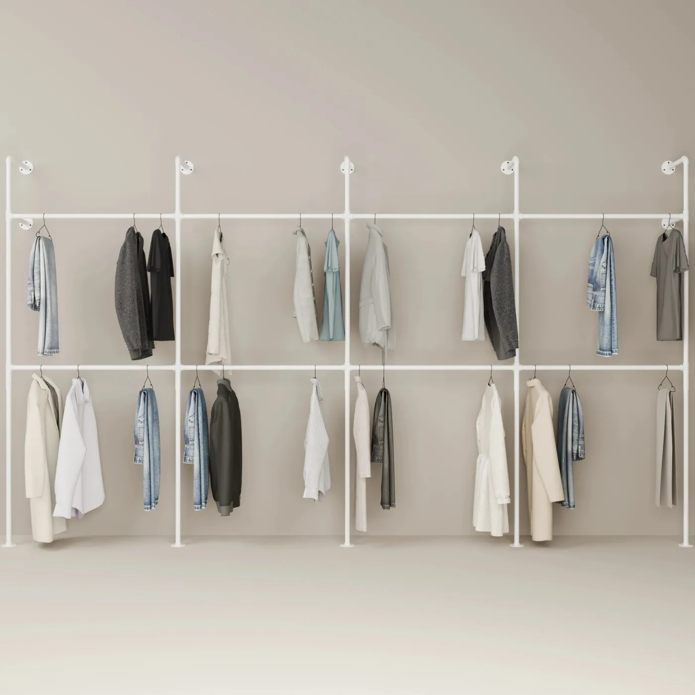 PAMO Kleiderstangensystem KIM DOUBLE 4