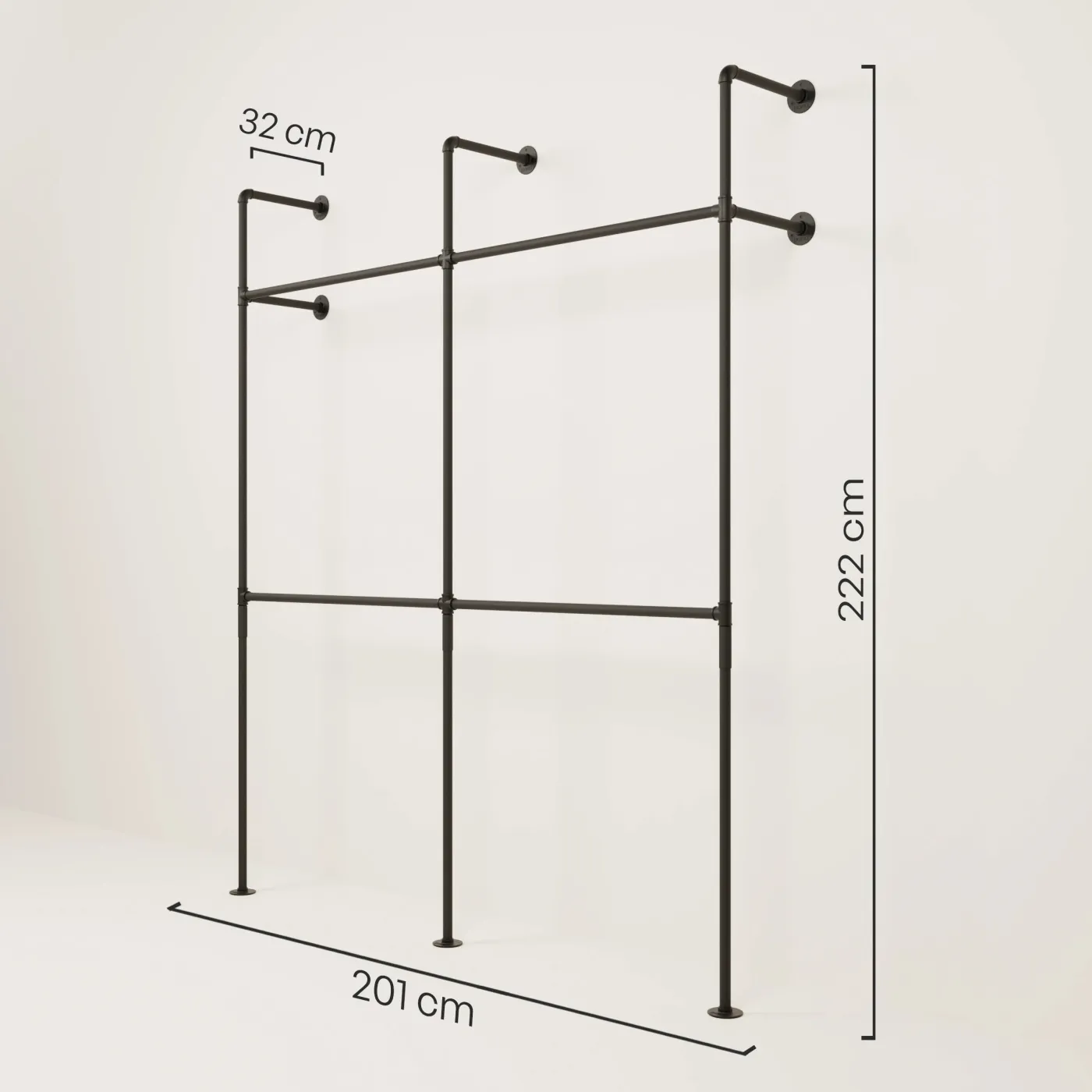 PAMO Kleiderstangensystem KIM DOUBLE 2
