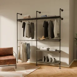 PAMO Kleiderstangensystem KIM DOUBLE 2 METAL