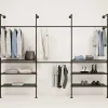 PAMO Kleiderstangensystem KIM DOUBLE 3 METAL