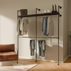 PAMO Kleiderstangensystem KIM DOUBLE 2 METAL