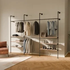 PAMO Kleiderstangensystem KIM DOUBLE 3 OAK