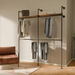 PAMO Kleiderstangensystem KIM DOUBLE 2 OAK