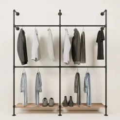PAMO Kleiderstangensystem KIM DOUBLE 2 OAK