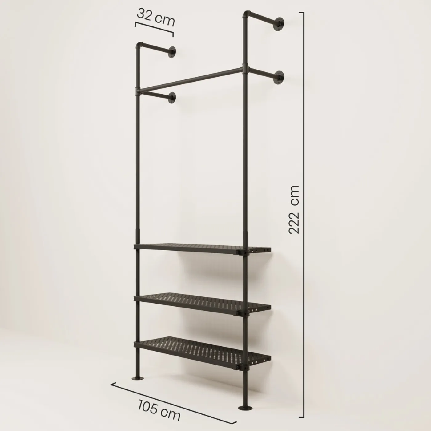 PAMO Kleiderstangensystem KIM 1 METAL