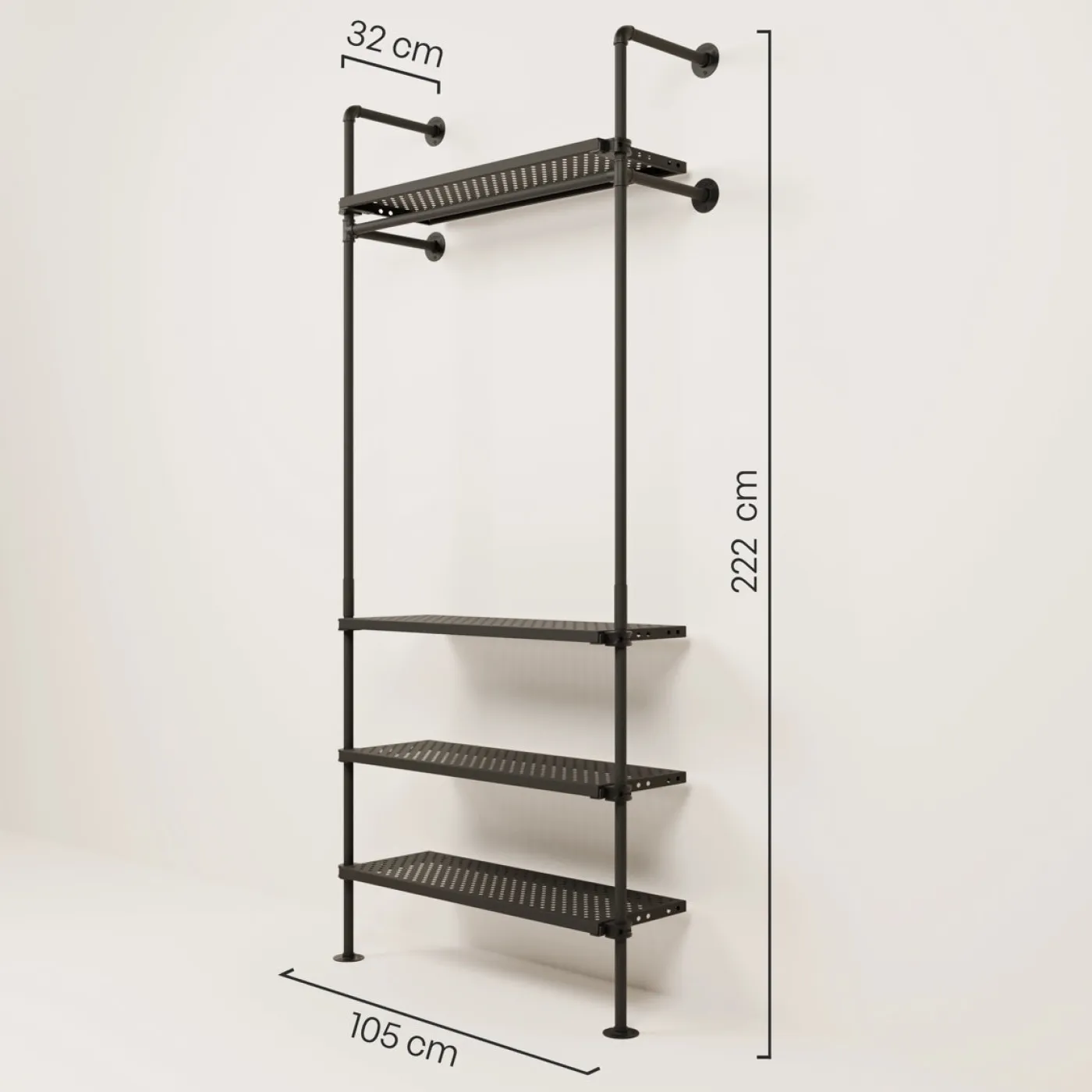 PAMO Kleiderstangensystem KIM 1 METAL