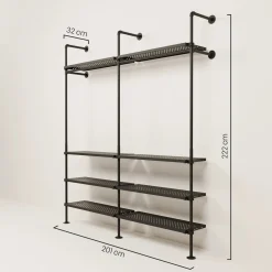PAMO Kleiderstangensystem KIM 2 METAL