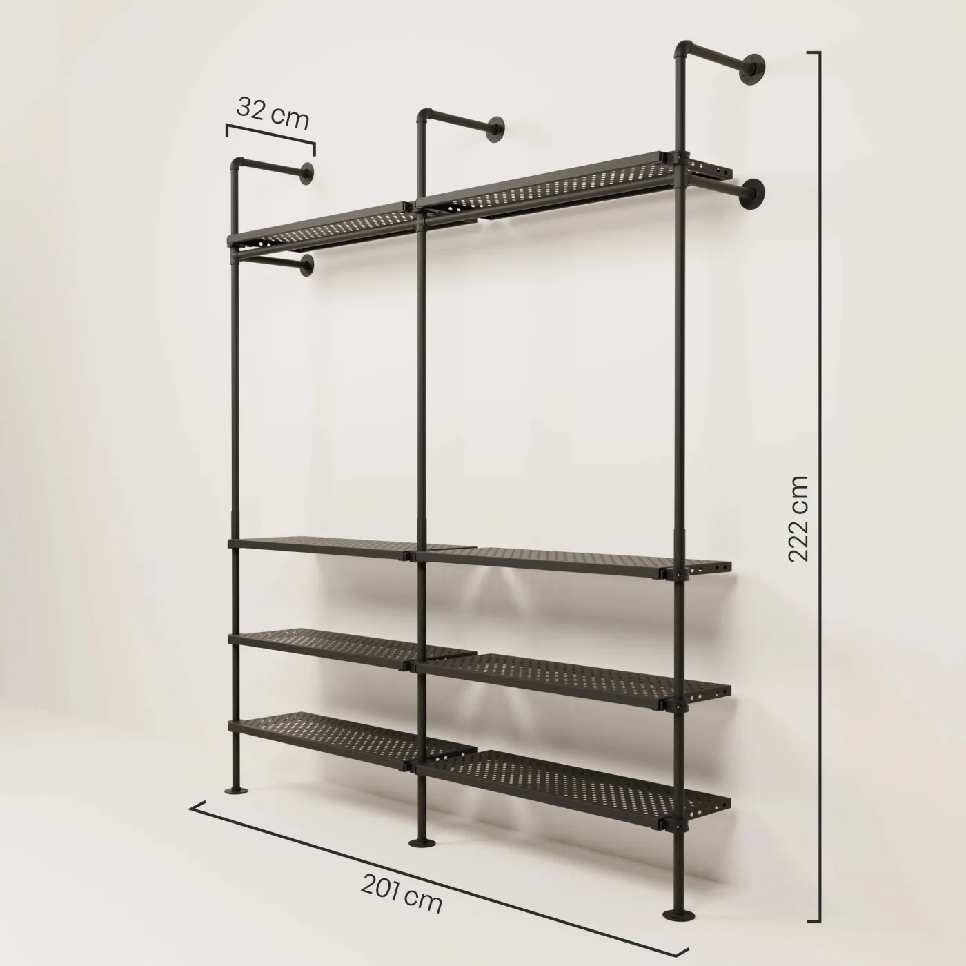 PAMO Kleiderstangensystem KIM 2 METAL