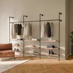 PAMO Kleiderstangensystem KIM 3 OAK
