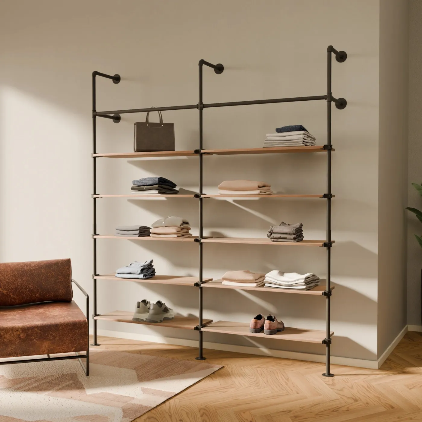 PAMO Kleiderstangensystem KIM 2 OAK
