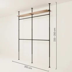 PAMO Kleiderstangensystem LOFT 2 OAK