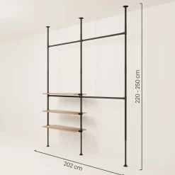 PAMO Kleiderstangensystem LOFT 2 OAK