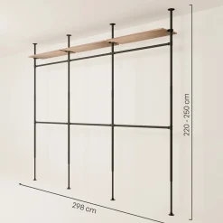 PAMO Kleiderstangensystem LOFT 3 OAK