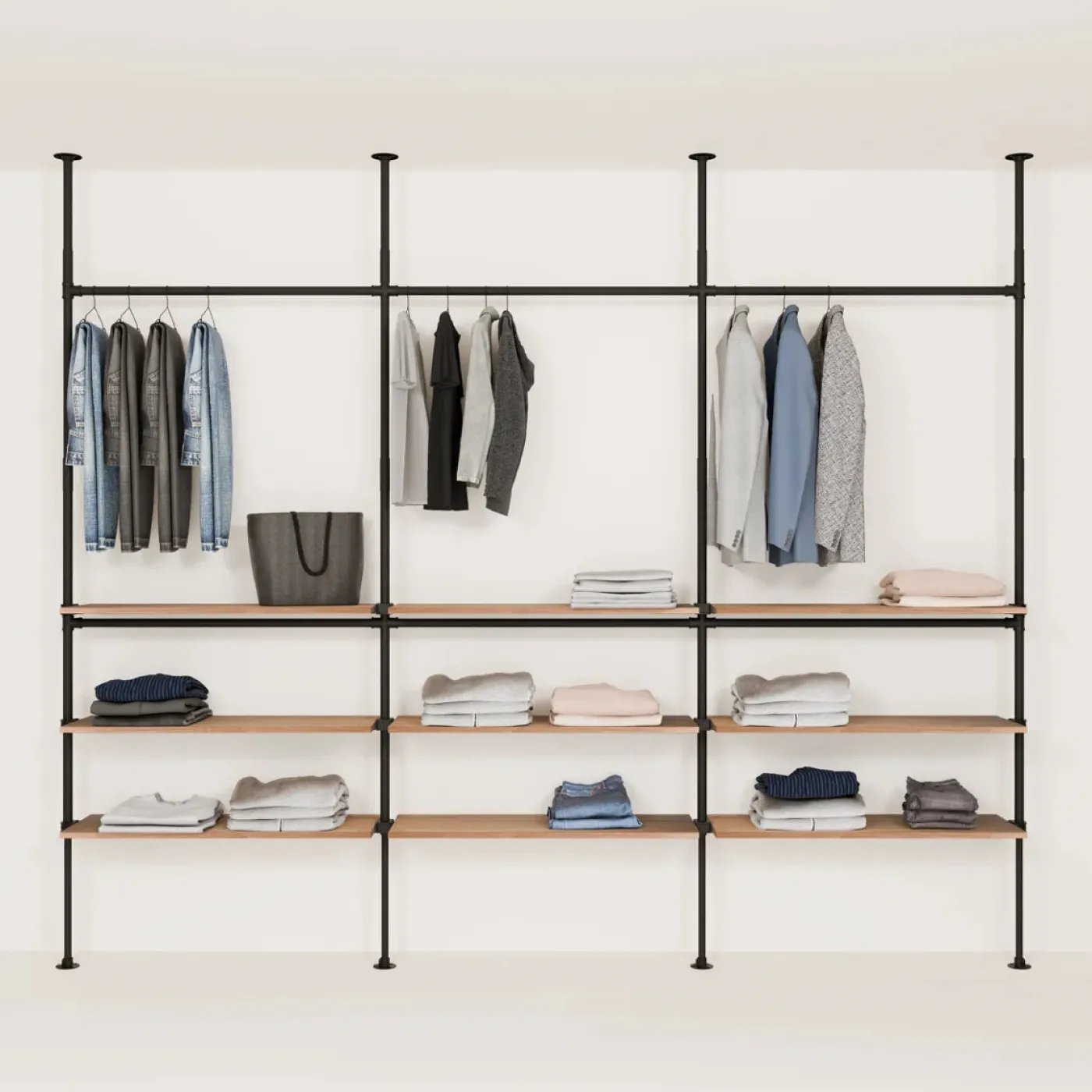 PAMO Kleiderstangensystem LOFT 3 OAK