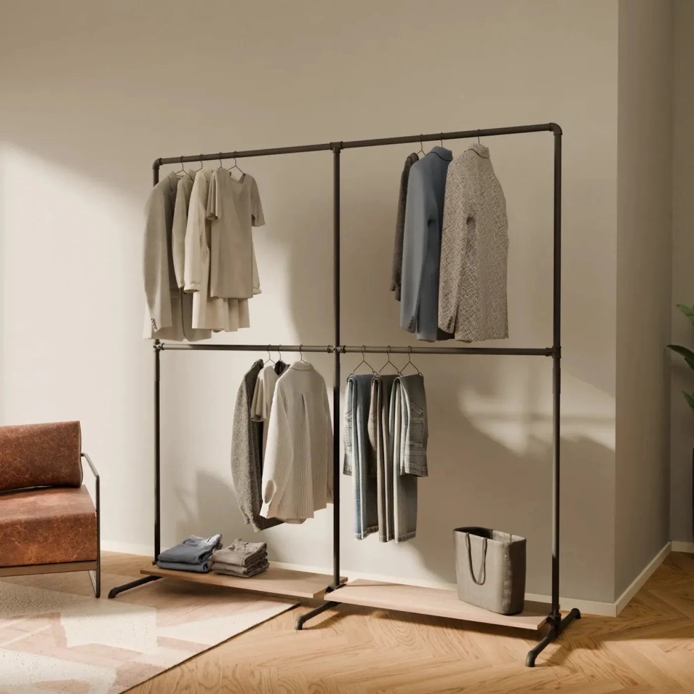 PAMO Kleiderständer LAS 2 OAK