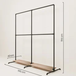 PAMO Kleiderständer LAS 2 OAK