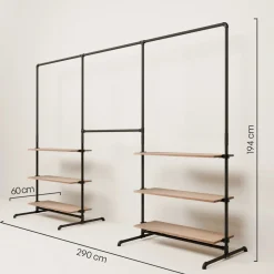 PAMO Kleiderständer LAS 3 OAK