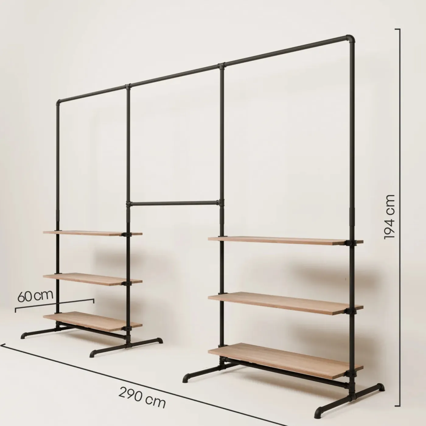 PAMO Kleiderständer LAS 3 OAK