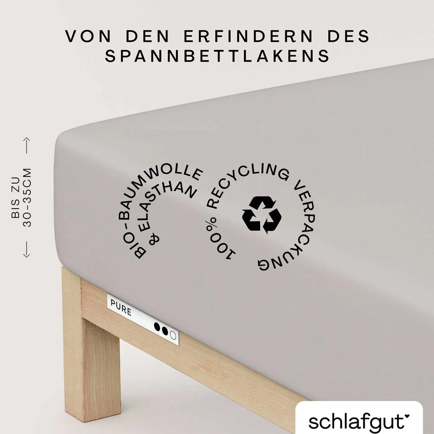 SCHLAFGUT Boxspring-Spannbettlaken PURE