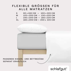 SCHLAFGUT Boxspring-Spannbettlaken PURE